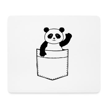Travel Breast Bag Panda Bear Waving Friendly - Mouse Pad (horizontal) - white - Front