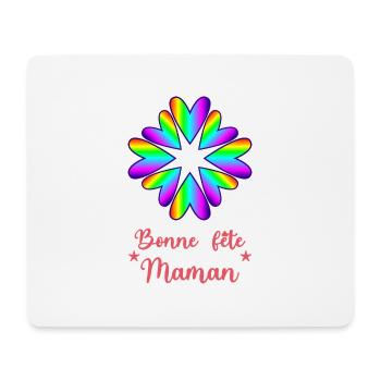 BONNE FÊTE MAMAN. MAMAN. FÊTE DES MÈRES. JE T'AIME - Tapis de souris (format paysage) - blanc - Devant