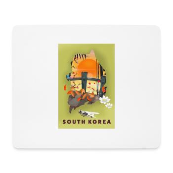 Südkorea Reiseplakatkarte - Mousepad (Querformat) - Weiß - Vorne