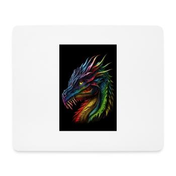 dragon arc en ciel - Tapis de souris (format paysage) - blanc - Devant