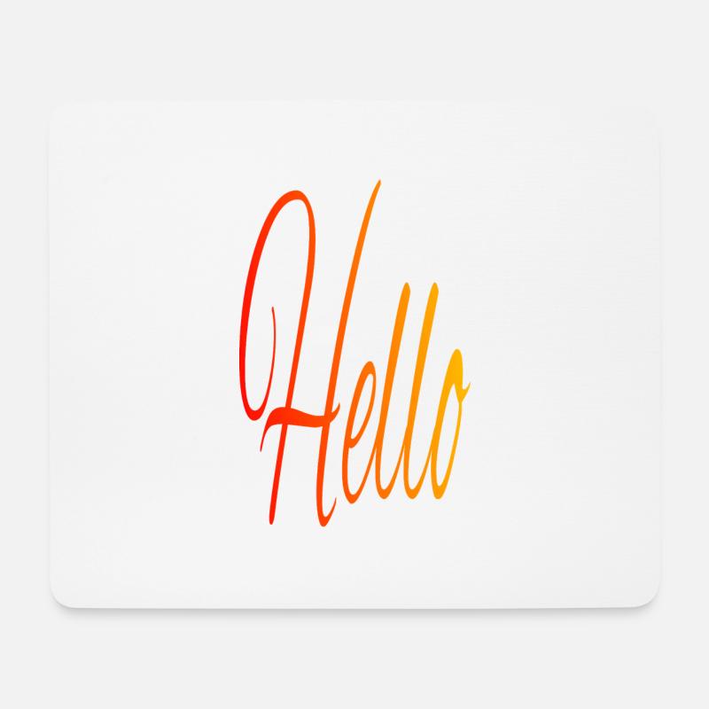 Hallo - Mousepad (Querformat) - Weiß
