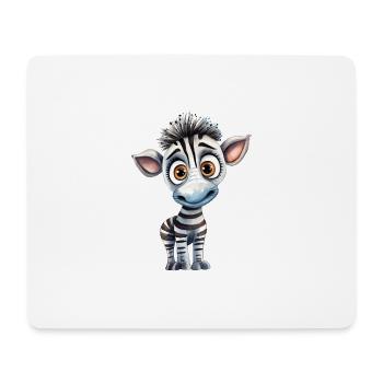 Zebra Watercolor Illustration - Mouse Pad (horizontal) - white - Front