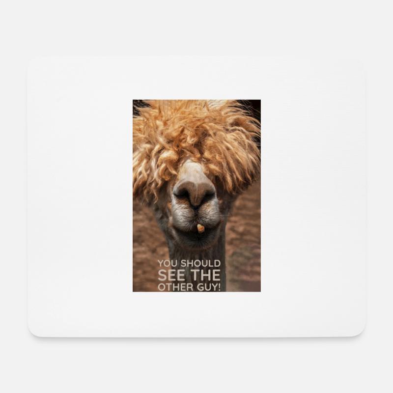 Lama-Drama - Mousepad (Querformat) - Weiß