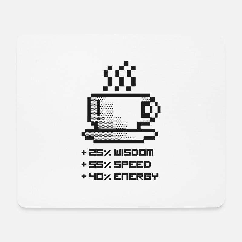 Gamer-Kaffee - Mousepad (Querformat) - Weiß