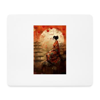 Japanese Temple Geisha Japan Gift - Mouse Pad (horizontal) - white - Front