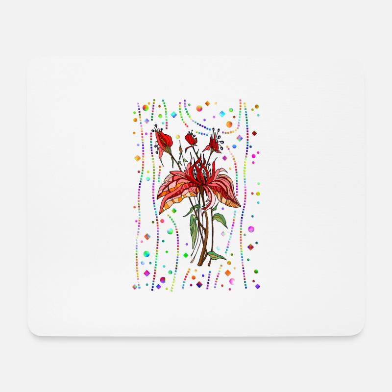 Blumen - Mousepad (Querformat) - Weiß