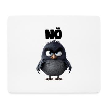 Rabe "NÖ" Design - Mousepad (Querformat) - Weiß - Vorne