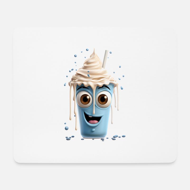 Funny Milkshake - Mouse Pad (horizontal) - white