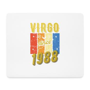 Vierge 1988 Cadeau d’anniversaire du zodiaque - Tapis de souris (format paysage) - blanc - Devant
