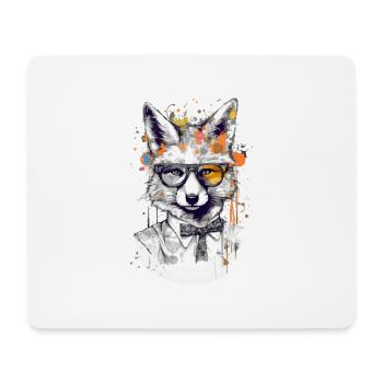 Der Fuchs - Mousepad (Querformat) - Weiß - Vorne