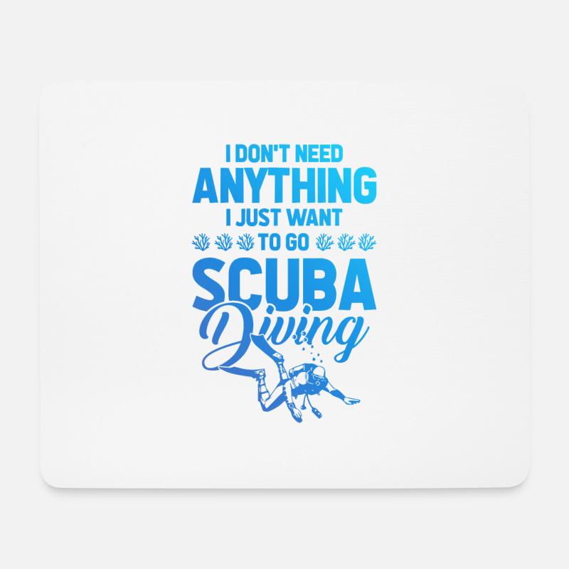 Tauchen scuba diving - Mousepad (Querformat) - Weiß