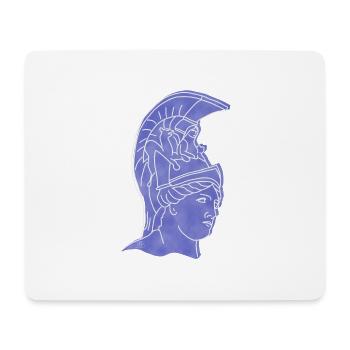 "Athena", boho line art design, series "Greece" - Mouse Pad (horizontal) - white - Front
