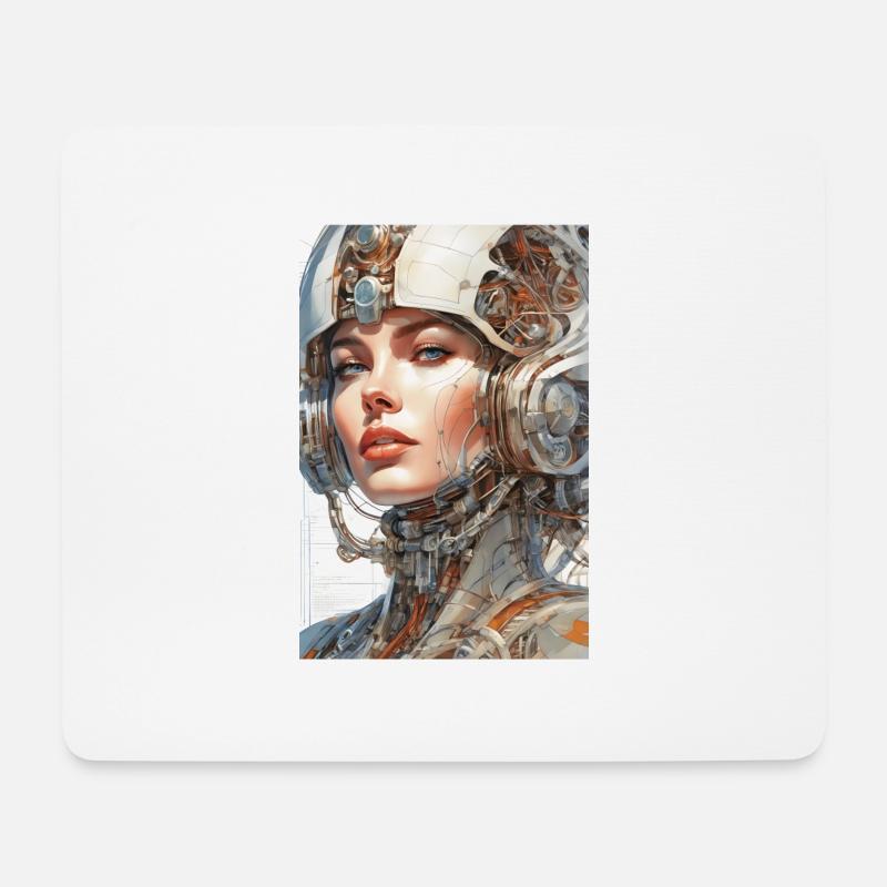 Retro Futurism - Mousepad (Querformat) - Weiß