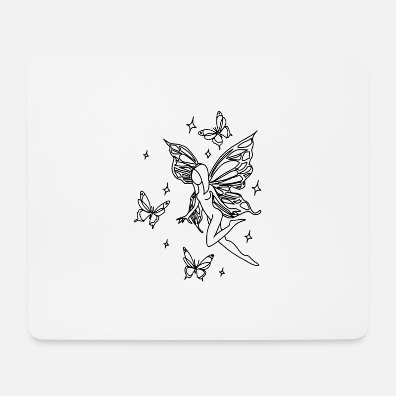 Elfe - Mousepad (Querformat) - Weiß