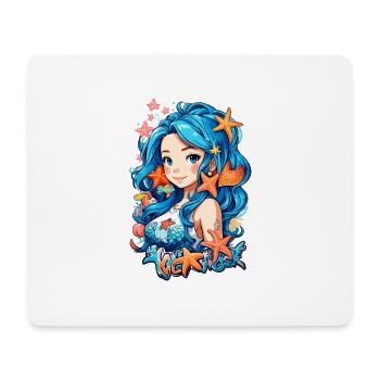 Blue Hair Mermaid - Mousepad (Querformat) - Weiß - Vorne