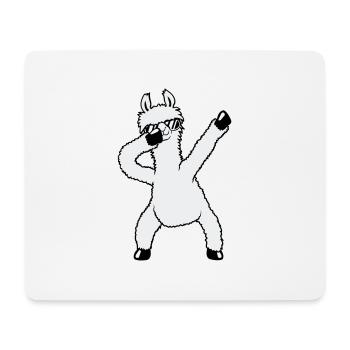 Lustiges Dabbing Dab Dance Lama Coole Sonnenbrille - Mousepad (Querformat) - Weiß - Vorne