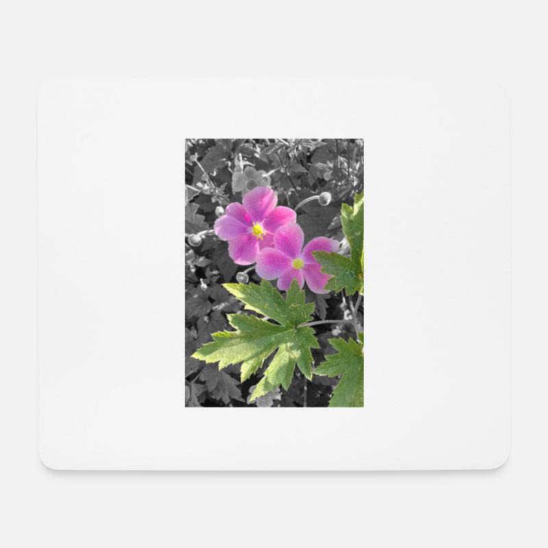 HERBST-ANEMONEN - Mousepad (Querformat) - Weiß