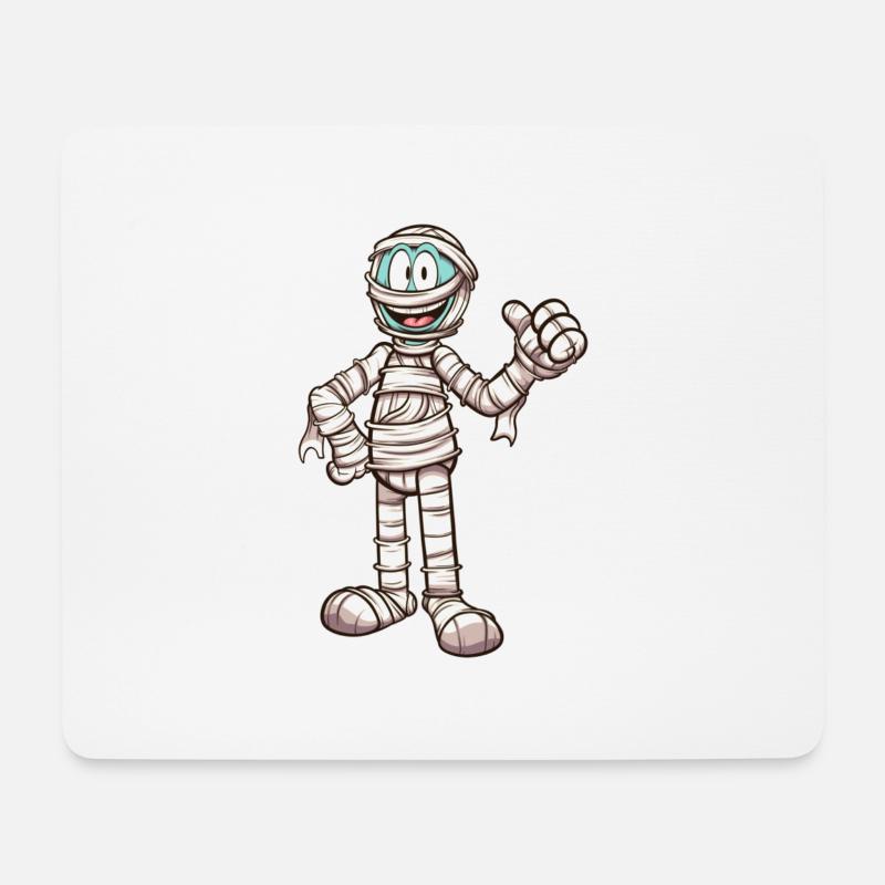 Karikatur-Mumie - Mousepad (Querformat) - Weiß
