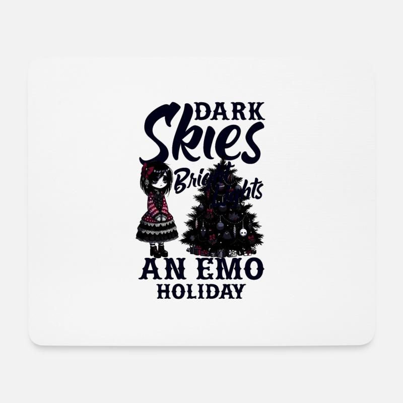 Dark Skies Bright Lights An Emo Holiday Emocore - Mousepad (Querformat) - Weiß