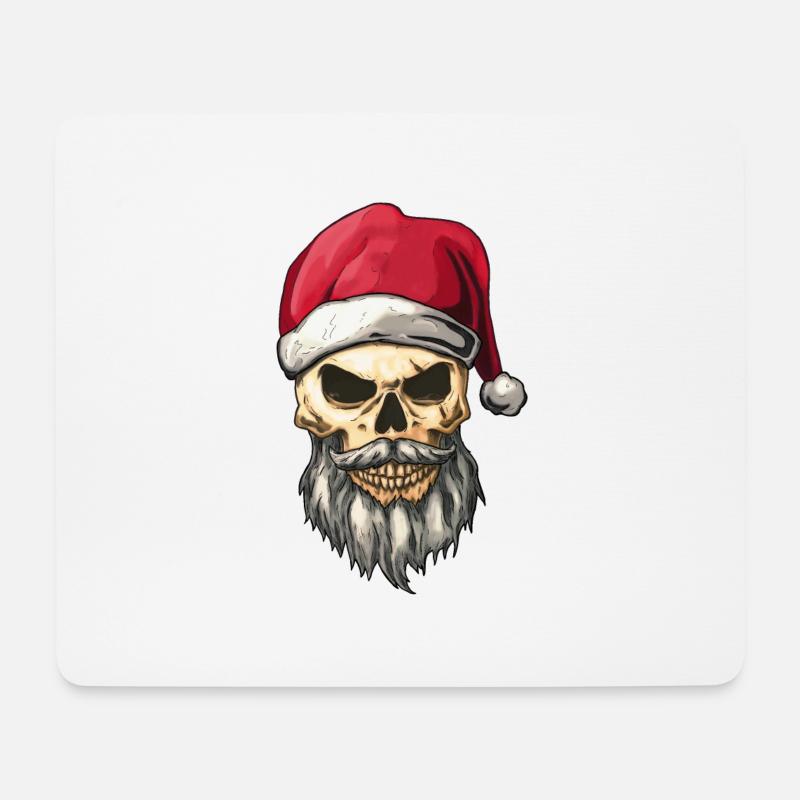 Crismas Skull - Mousepad (Querformat) - Weiß
