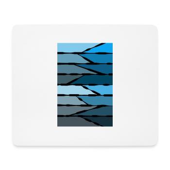 Bleu abstrait - Tapis de souris (format paysage) - blanc - Devant