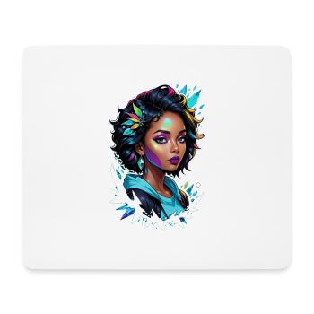 Afro Woman - Beauty - Mouse Pad (horizontal) - white - Front
