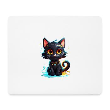 Black Kitty - Mouse Pad (horizontal) - white - Front