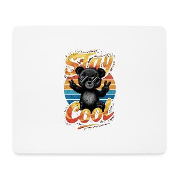 Cool bleiben - Lustiger Bär - Bär - Mousepad (Querformat) - Weiß - Vorne