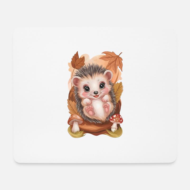 Entzückender Baby-Igel - Mousepad (Querformat) - Weiß