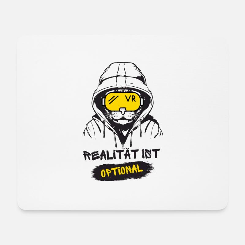 VR reality is optional - Mouse Pad (horizontal) - white