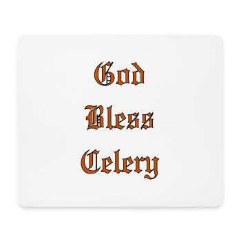 GodBlessCelery - Mouse Pad (horizontal) - white - Front