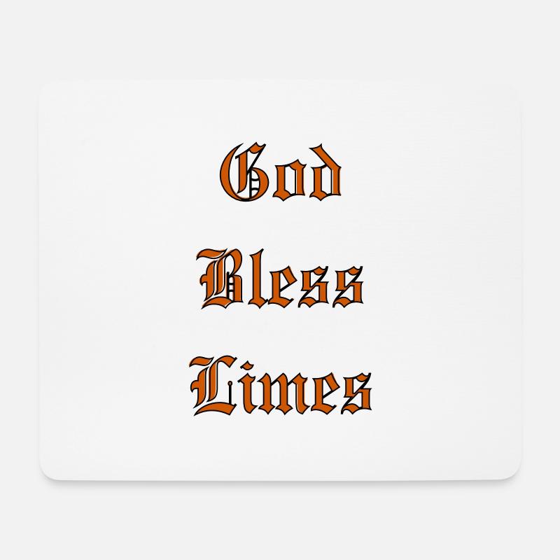 GodBlessLimes - Mousepad (Querformat) - Weiß