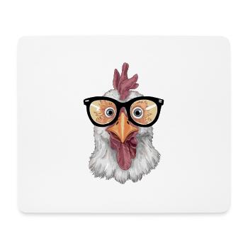 Lustige Hühner Henne Sonnenbrille - Mousepad (Querformat) - Weiß - Vorne