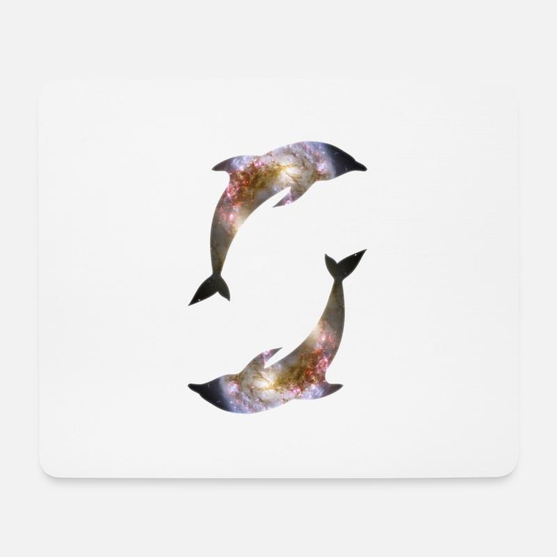 Dolphins Galaxy - Mouse Pad (horizontal) - white