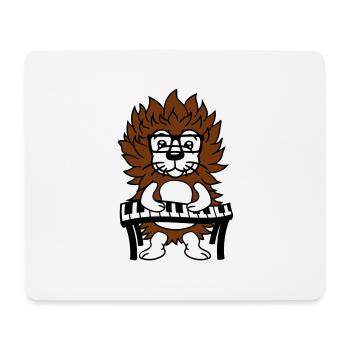 Süß Nerd Igel spielt Keyboard Klavier Brille Tier - Mousepad (Querformat) - Weiß - Vorne