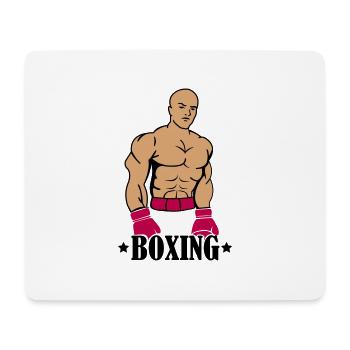 Boxeur de boxe - Tapis de souris (format paysage) - blanc - Devant