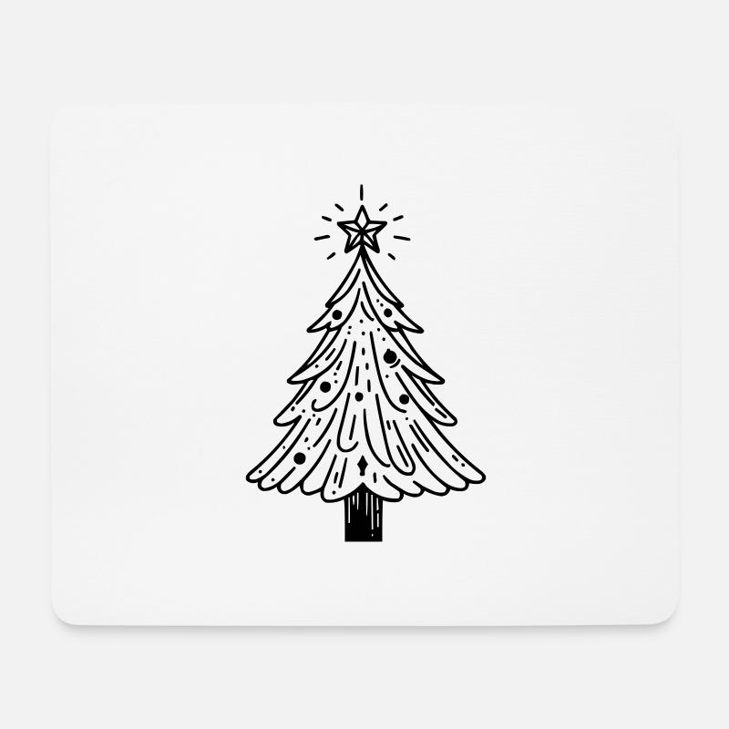 Christmas tree - Mouse Pad (horizontal) - white