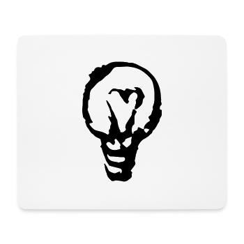 birne - Mousepad (Querformat) - Weiß - Vorne