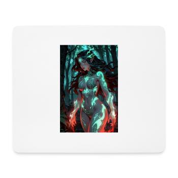 Anime Forêt Fille Manga - Tapis de souris (format paysage) - blanc - Devant