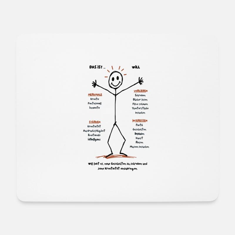 Das ist Will Geschichtenzauber - Mousepad (Querformat) - Weiß