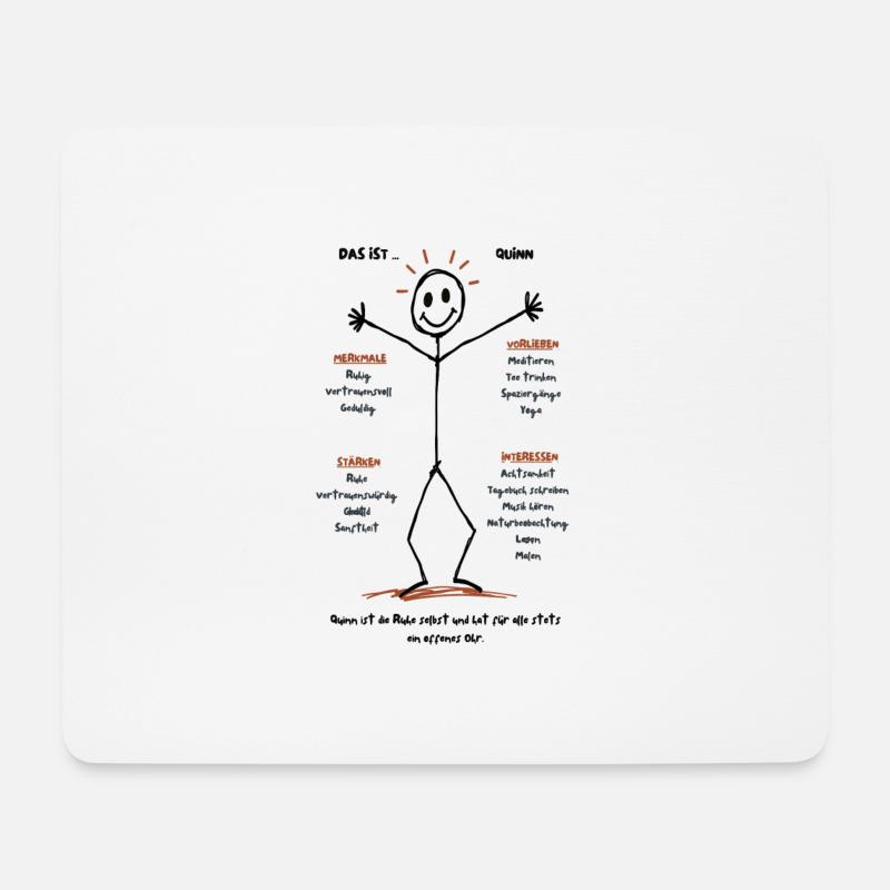 Das ist Quinn Achtsamkeit - Mousepad (Querformat) - Weiß