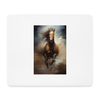 Pferd - Mousepad (Querformat) - Weiß - Vorne