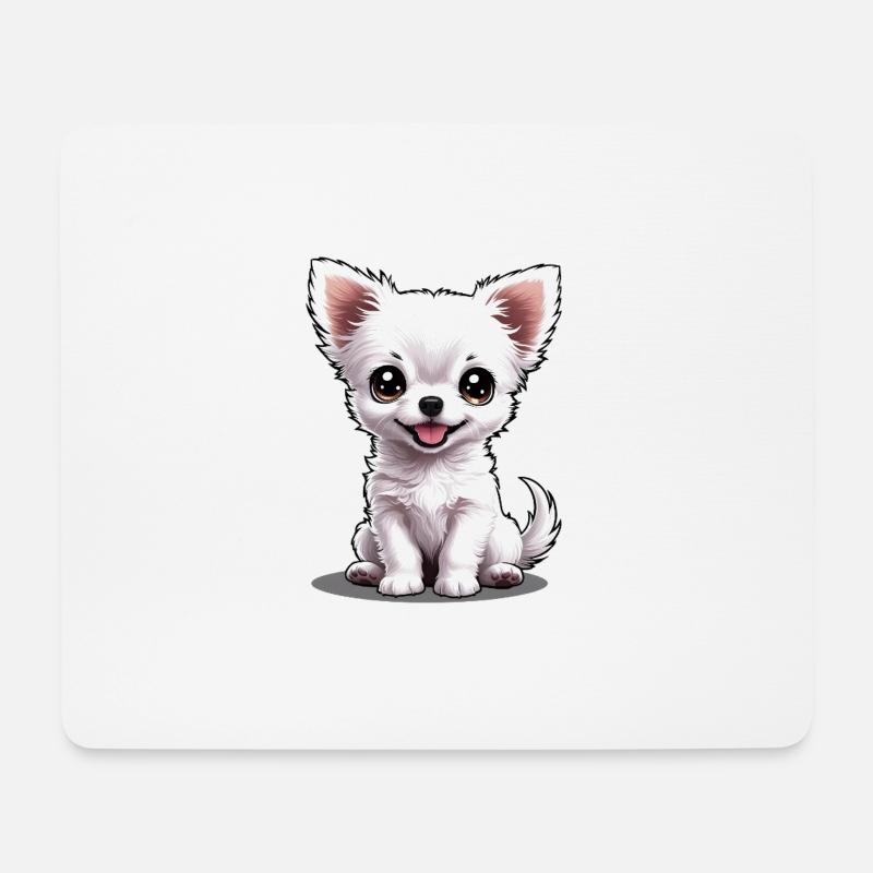 Baby- Chihuahua (Puchi) - Mousepad (Querformat) - Weiß