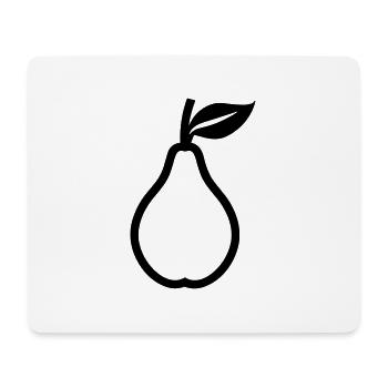 Birne - Mousepad (Querformat) - Weiß - Vorne