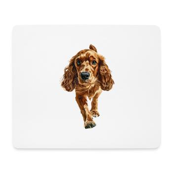 Cocker Spaniel - Mousepad (Querformat) - Weiß - Vorne
