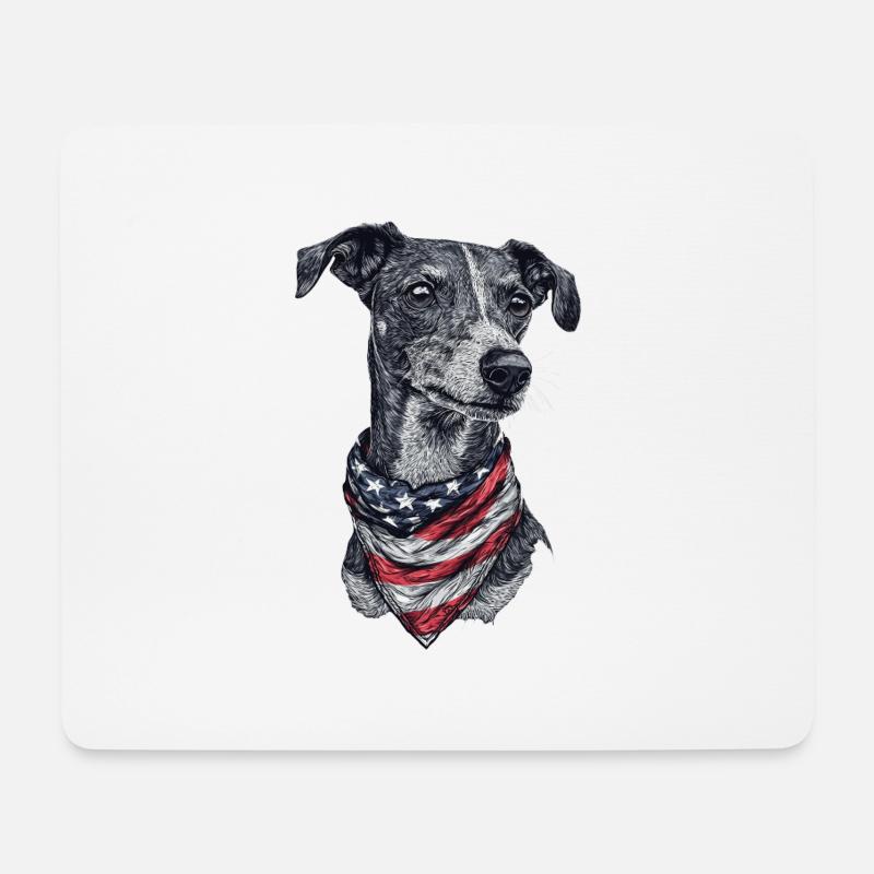 Whippet - Mousepad (Querformat) - Weiß