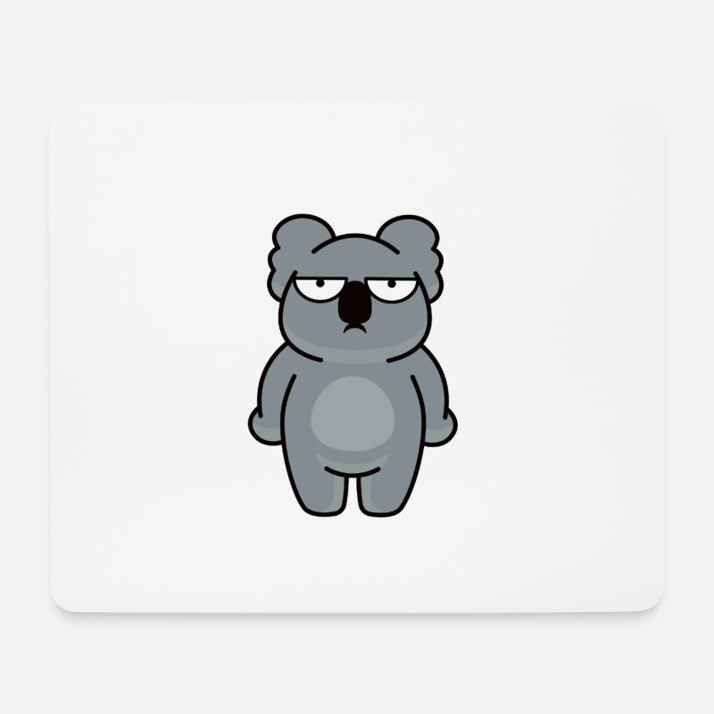 Miś koala - Mouse Pad (horizontal) - white