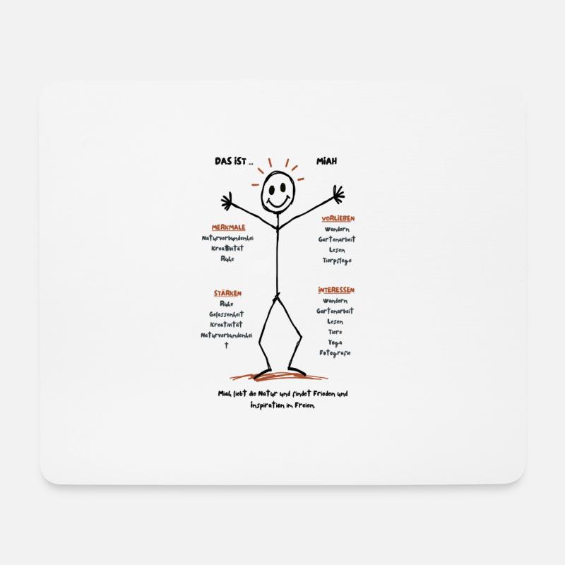 Miah schöpft Energie aus der Natur. - Mousepad (Querformat) - Weiß