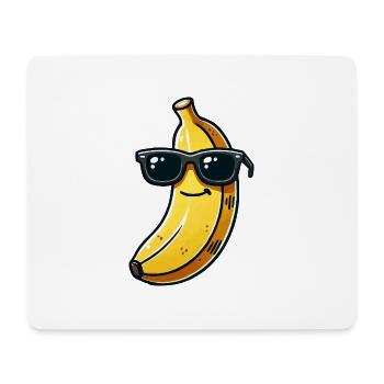 banane sonnenbrille comic - Mousepad (Querformat) - Weiß - Vorne