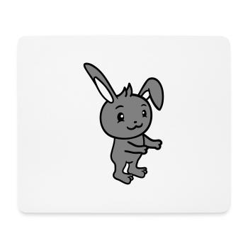 Hase Umarmung Häschen Nagetier Kleintier niedlich - Mousepad (Querformat) - Weiß - Vorne